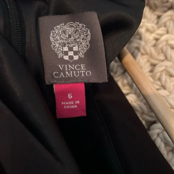 Vince Camuto Off-Shoulder Black Midi Dress - Picture 4 of 5